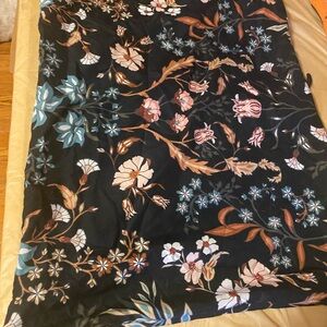 Black and Blue Floral Zippered Pillowcase